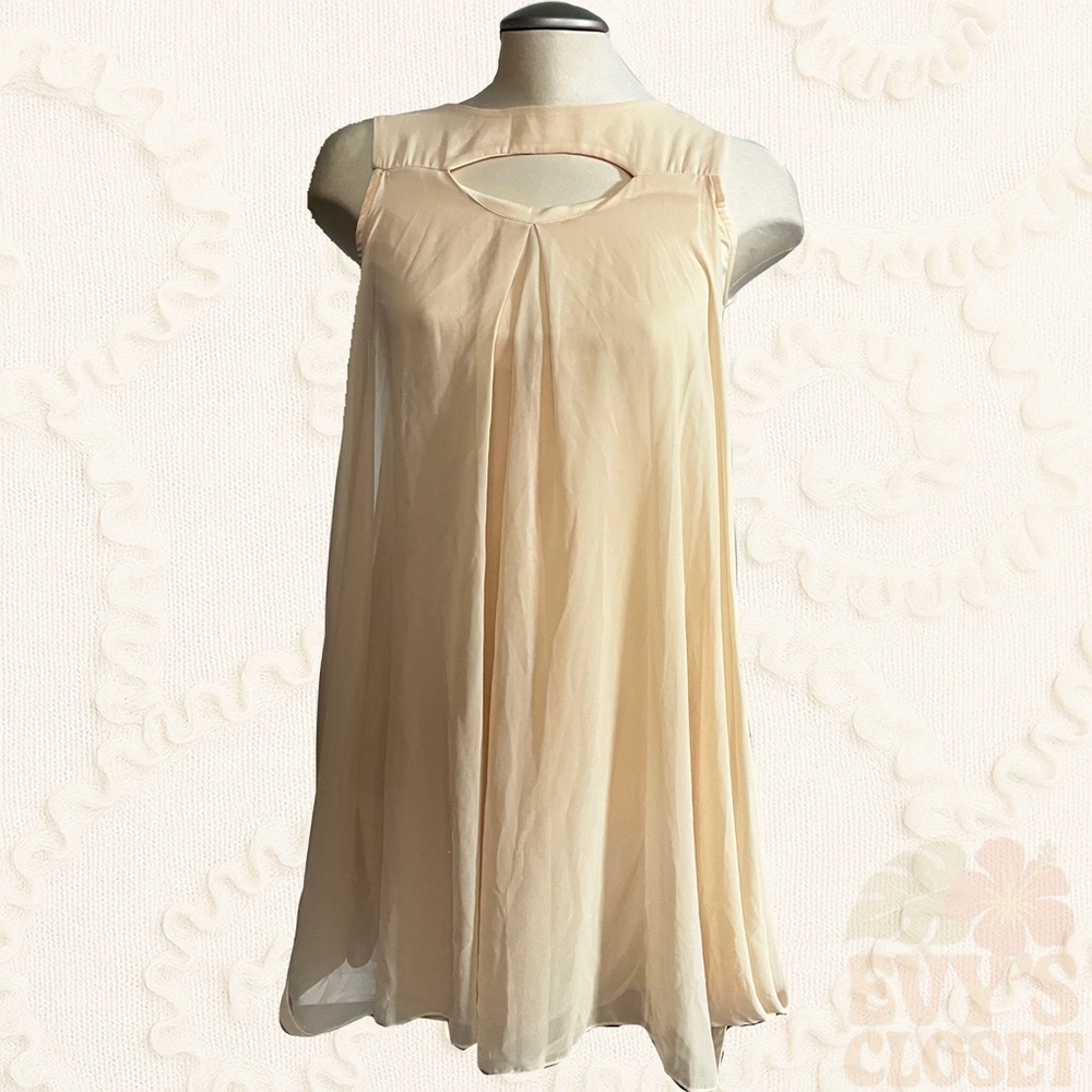 Vintage ‘Costa Blanca’ Keyhole Yellow Dress Womens Small